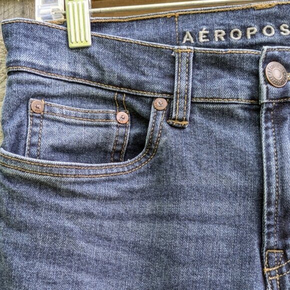 AeropOne Sizetale Mens Slim Blue Denim Jeans 28 waist 29 Length - Picture 4 of 13